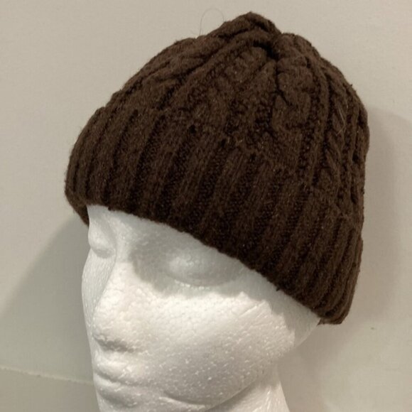 BROWN knit cap hat beanie​​​​ sz - Picture 5 of 9